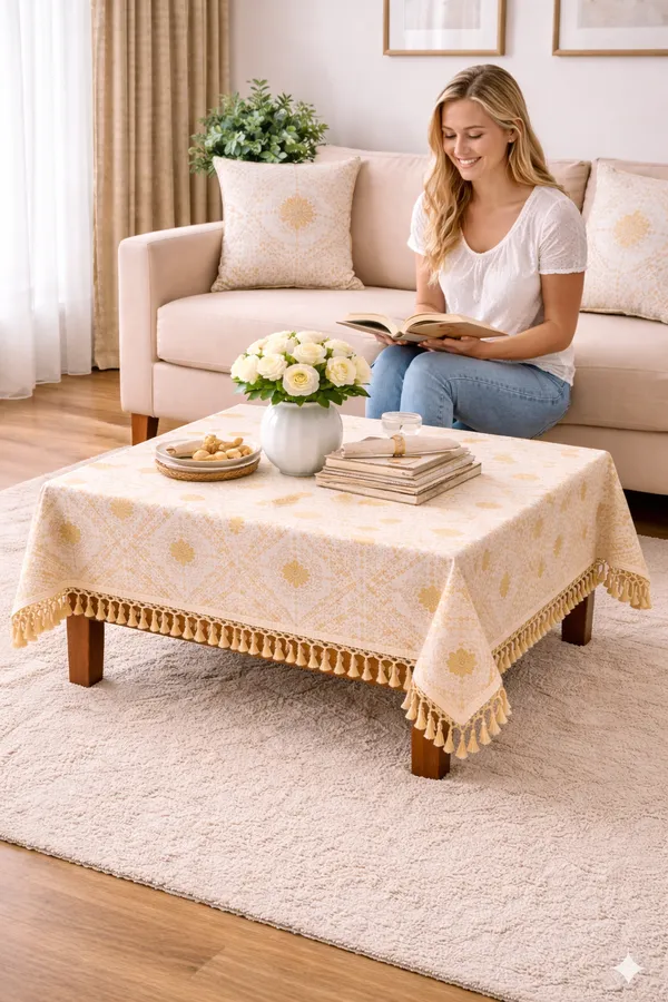 Foil_Print_Table_Cover_46x60_Inch_(1_Pc)_|_Golden_for_for_center_table,_coffee_table,_and_compact_dining_tables.