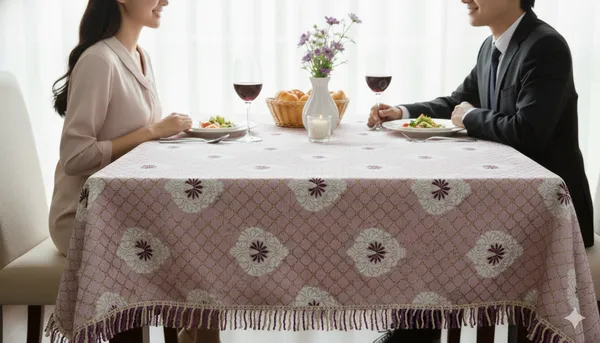 Foil_Print_Table_Cover_46x60_Inch_(1_Pc)_|_Premium_Fabric_Dining_Table_Cover_with_Border_Lace_|_Elegant_Lavender_Pink_Table_Cover_with_Gold_Foil_Print_&_Purple_Accents_for_4_&_6_Seater