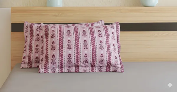 Pack_of_2_Cotton_Pillow_Cover_|_16_x_24_Inch_|_Ethnic_Floral_Stripe_Print_in_Dusty_Rose_&_Maroon_|_Soft_Printed_Pillow_Covers_for_Bed,_Sofa_&_Diwan