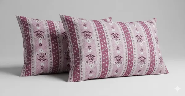 Pack_of_2_Cotton_Pillow_Cover_|_16_x_24_Inch_|_Ethnic_Floral_Stripe_Print_in_Dusty_Rose_&_Maroon_|_Soft_Printed_Pillow_Covers_for_Bed,_Sofa_&_Diwan