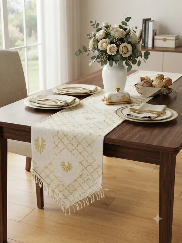 Golden_Foil_Print_Table_Runner_with_Border_Lace_–_12_x_73_Inch,_with_back_side_cotton_lining-Golden