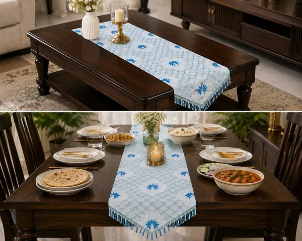 Golden_Foil_Print_Table_Runner_with_Border_Lace_–_12_x_73_Inch,_with_back_side_cotton_lining-Light_Blue