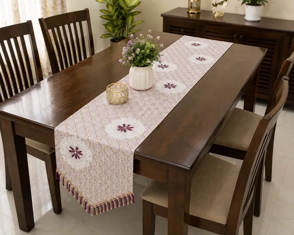 Golden_Foil_Print_Table_Runner_with_Border_Lace_–_12_x_73_Inch,_with_back_side_cotton_lining-Purple