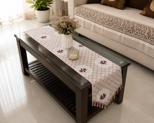 Golden_Foil_Print_Table_Runner_with_Border_Lace_–_12_x_73_Inch,_with_back_side_cotton_lining-Purple