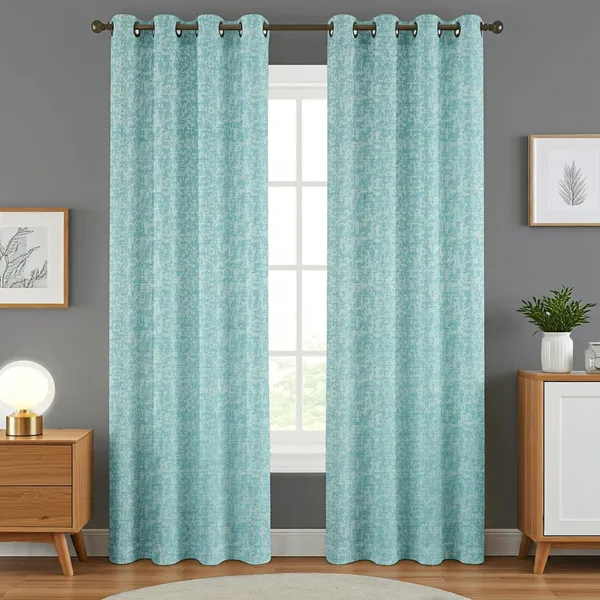 Heavy_Knitting_Digital__Print_Door_Curtain_Set_(2_Pieces)_|_Aqua_Blue_Textured_Design_|_4_x_7_Feet