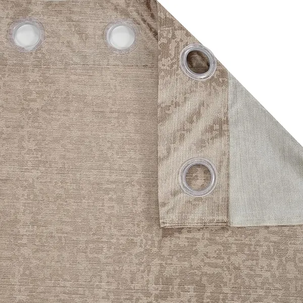 Heavy_Knitting_Print_Door_Curtain_Set_(2_Pieces)_|_Beige_Textured_Design_|_4_x_7_Feet