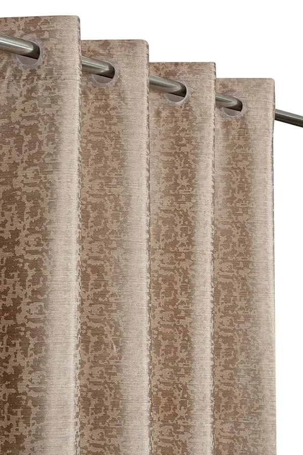 Heavy_Knitting_Print_Door_Curtain_Set_(2_Pieces)_|_Beige_Textured_Design_|_4_x_7_Feet