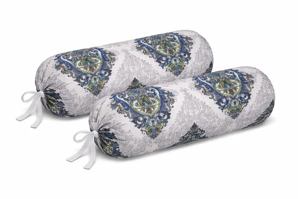 Pack_of_2_Bolster_Covers_16x32_Inch_|_Elegant_Blue_&_Grey_Paisley_Floral_Design_|_Cotton_Feel_Soft_Fabric_|_Tie_Closure_Round_Pillow_Covers_for_Sofa,_Bed_&_Diwan