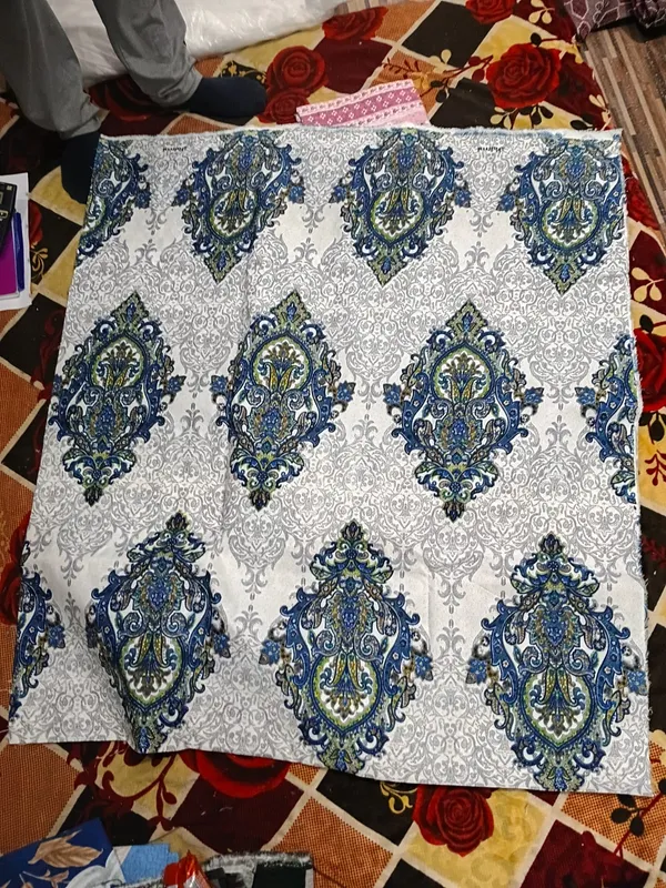 Pack_of_2_Bolster_Covers_16x32_Inch_|_Elegant_Blue_&_Grey_Paisley_Floral_Design_|_Cotton_Feel_Soft_Fabric_|_Tie_Closure_Round_Pillow_Covers_for_Sofa,_Bed_&_Diwan