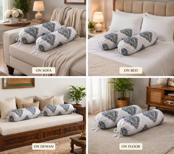 Pack_of_2_Bolster_Covers_16x32_Inch_|_Elegant_Blue_&_Grey_Paisley_Floral_Design_|_Cotton_Feel_Soft_Fabric_|_Tie_Closure_Round_Pillow_Covers_for_Sofa,_Bed_&_Diwan