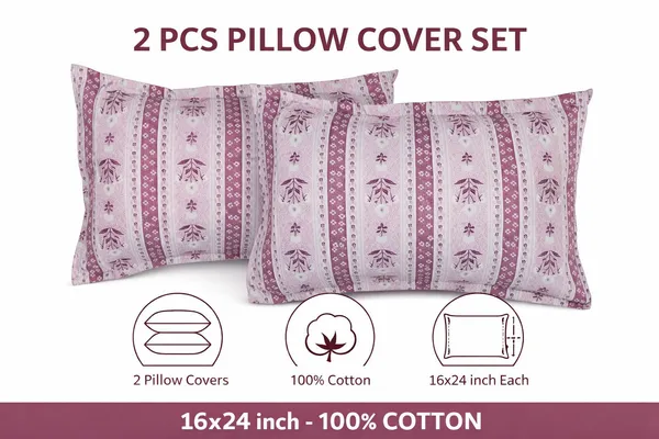 Pack_of_2_Cotton_Pillow_Cover_Set_(16x24_Inch)_with_Pillow_|_Premium_Printed_Cotton_Takiya_Covers_|_Ethnic_Floral_Stripe_Design_in_Dusty_Rose_&_Maroon_|_Soft,_Breathable_Pillow_Covers_for_Bed,_Sofa_&_Diwan