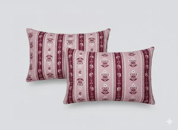Pack_of_2_Cotton_Pillow_Cover_Set_(16x24_Inch)_with_Pillow_|_Premium_Printed_Cotton_Takiya_Covers_|_Ethnic_Floral_Stripe_Design_in_Dusty_Rose_&_Maroon_|_Soft,_Breathable_Pillow_Covers_for_Bed,_Sofa_&_Diwan