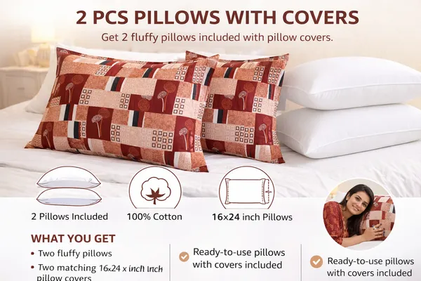 Pack_of_2_Cotton_Pillow_Cover_Set_(16x24_Inch)_with_Pillow_|_Premium_Printed_Cotton_Takiya_Covers_|_Geometric_Floral_Block_Print_in_Rust_Brown_&_Beige_|_Soft,_Breathable_Pillow_Covers_for_Bed,_Sofa_&_Diwan