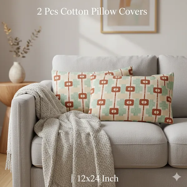 Pack_of_2_Cotton_Pillow_Cover_Set_(16x24_Inch)_with_Pillow_|_Premium_Printed_Cotton_Takiya_Covers_|_Geometric_Floral_Design_in_Pastel_Green,_Beige_&_Rust_|_Soft_&_Breathable_Covers_for_Bed,_Sofa_&_Diwan