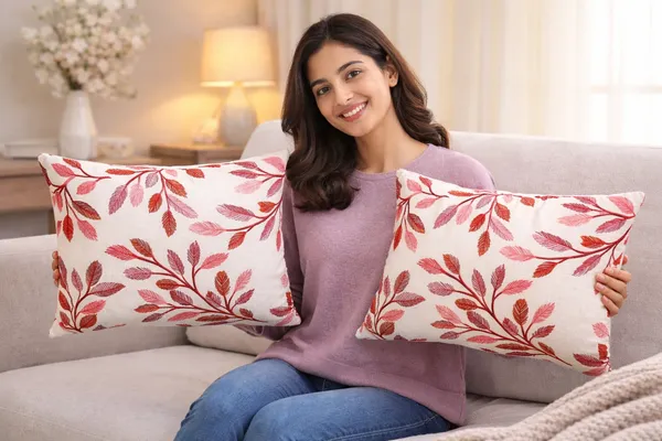 Pack_of_2_Heavy_Knitted_Pillow_Covers_(12_x_20_Inch)_|_Wine_Leaf_Textured_Print_|_Premium_Decorative_Cushion_Covers_for_Bed,_Sofa_&_Diwan