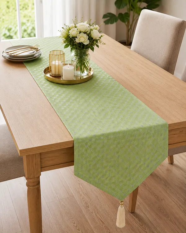 Premium_Banarasi_Silk_Light_Green_Zari_Woven_Design_Table_Runner_(73_x_13_Inch),_1_Pc.