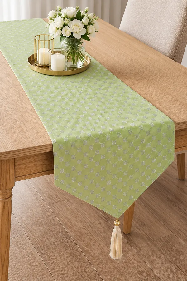 Premium_Banarasi_Silk_Light_Green_Zari_Woven_Design_Table_Runner_(73_x_13_Inch),_1_Pc.
