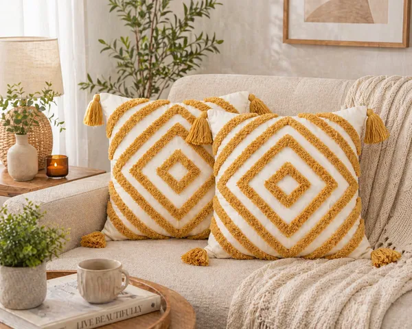 Premium_Boho_Tufted_Cushion_Covers_Set_of_2_|_100%_Cotton_230_TC_|_White_&_Mustard_Geometric_Diamond_Design_with_Tassels_|_Soft_Decorative_Throw_Pillow_Covers_for_Living_Room_&_Bedroom_(16_x_16_inch)