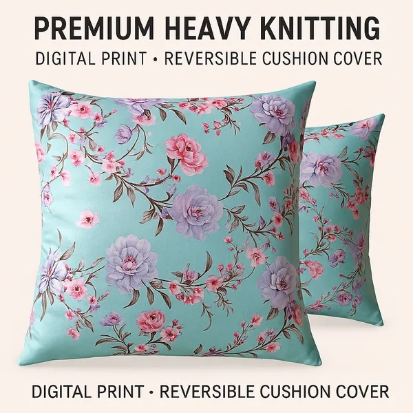 Pack_of_2_Premium_Digital_Printed_Cushion_Cover_(18_x_18_Inch)_|_Heavy_Knitted_Fabric_|_Pastel_Aqua_Blue_Floral_Design_Sofa_Cushion_Covers