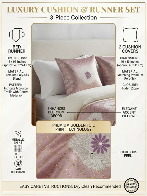 Premium_Golden_Foil_Print_Bed_Runner_with_2_Cushion_Covers_|_3-Piece_Bed_Runner_Set_|_18_x_96_Inch_Bed_Runner_&_16_x_16_Inch_Cushion_Covers