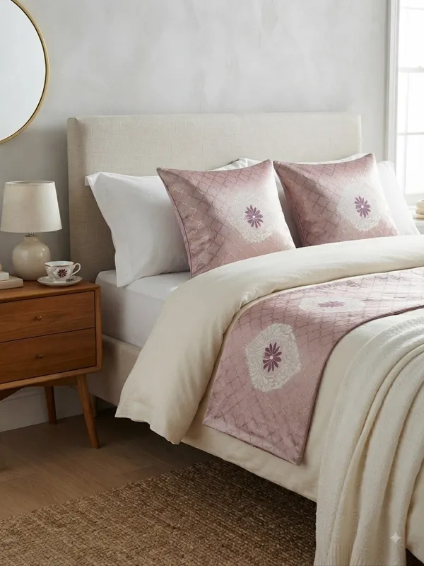 Premium_Golden_Foil_Print_Bed_Runner_with_2_Cushion_Covers_|_3-Piece_Bed_Runner_Set_|_18_x_96_Inch_Bed_Runner_&_16_x_16_Inch_Cushion_Covers