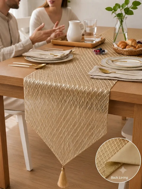 Premium_Golden_Net_Table_Runner_with_Back_Lining_&_Tassels_|_13_x_73_Inch_|_Elegant_Wave-Like_Pattern_|_Decorative_Runner_for_Center,_Coffee_&_Dining_Table_|_1_Piece