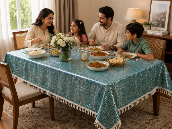 Premium_Heavy_Knitting_Digital_Print_Teal__Textured_Table_Cover_(46x60_Inch)_–_4_Seater_Dining,_Coffee_&_Center_Table_Cloth_with_Elegant_Cream_Border_Lace