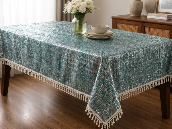 Premium_Heavy_Knitting_Digital_Print_Teal__Textured_Table_Cover_(46x60_Inch)_–_4_Seater_Dining,_Coffee_&_Center_Table_Cloth_with_Elegant_Cream_Border_Lace