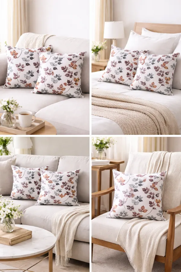 Premium_Velvet_Cushion_Cover_Set_of_2_–_Reversible_Leaf_Print_Design,_Soft_White_Base_with_Brown_&_Grey_Floral_Pattern,_Hidden_Zip_Closure,_Luxury_Sofa_&_Bed_Decor