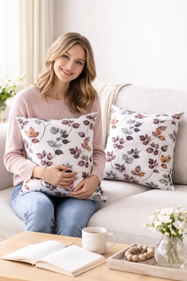 Premium_Velvet_Cushion_Cover_Set_of_2_–_Reversible_Leaf_Print_Design,_Soft_White_Base_with_Brown_&_Grey_Floral_Pattern,_Hidden_Zip_Closure,_Luxury_Sofa_&_Bed_Decor