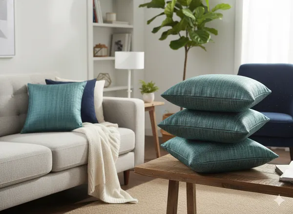 Pack_of_2_Heavy_Knitted_Cushion_Cove_(18x18_Inch)_|_Teal_Blue_Textured_Weave_|_Reversible_Design_with_Hidden_Zipper_|_Premium_Sofa_&_Bed_Throw_Pillow_Covers
