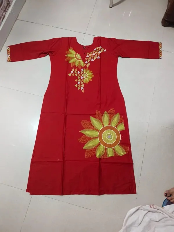 Rust_Cotton_Printed_Kurti_with_Palazzo_Pants_Set_for_Women_|_Floral_Geometric_Design_|_2-Piece_Ethnic_Wear