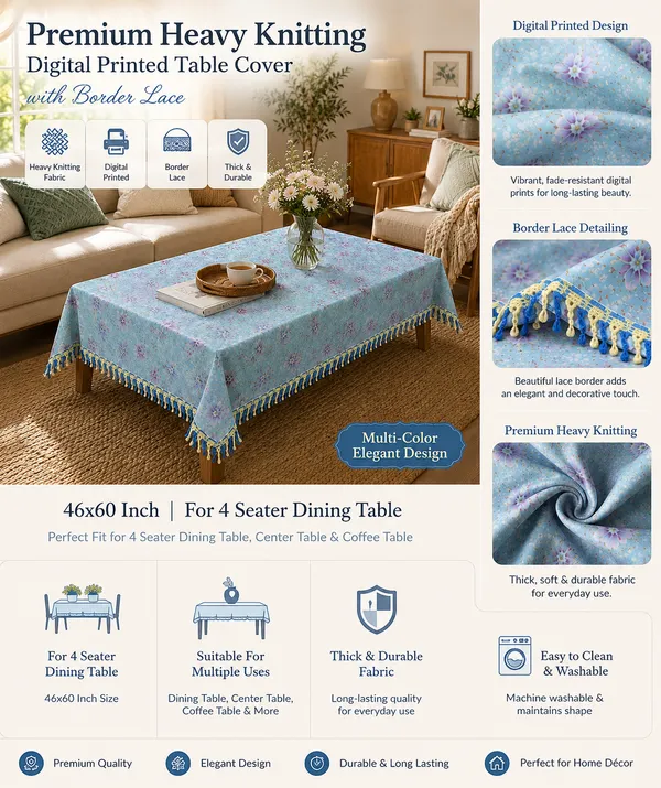 Premium_Digital_Printed_Table_Cover_with_Elegant_Border_Lace_–_46x60_Inch,_Multi-Color_Floral_Design_for_4_Seater_Dining_Table_|_Durable_Decorative_Table_Cloth_for_Center_Table,_Coffee_Table_&_Dining_Table_|_1_Piece