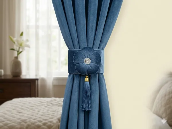 Premium_Blue_Floral_Curtain_Tieback_with_Tassel_|_Decorative_Fabric_Flower_Curtain_Holdback_with_tying_Backside_|_Elegant_Tie_Back_for_Sheer_&_Drapes_(Pack_of_2)