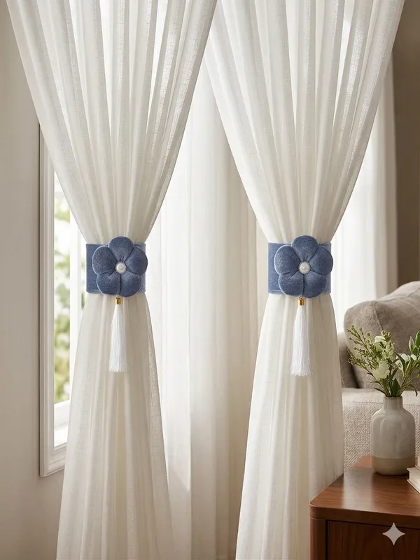 Premium_Blue_Floral_Curtain_Tieback_with_Tassel_|_Decorative_Fabric_Flower_Curtain_Holdback_with_tying_Backside_|_Elegant_Tie_Back_for_Sheer_&_Drapes_(Pack_of_2)