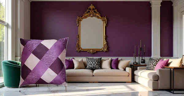 geometric_checkered_pattern,_purple,_lavender,_Cushion_Covers_Decorative_Throw_Pillow_Cases_For_Sofa,_Couch_&_Bed_Premium_With_Hidden_Zip_Closure_For_Living_Room_&_Bedroom_Decor_(Pack_Of_3)
