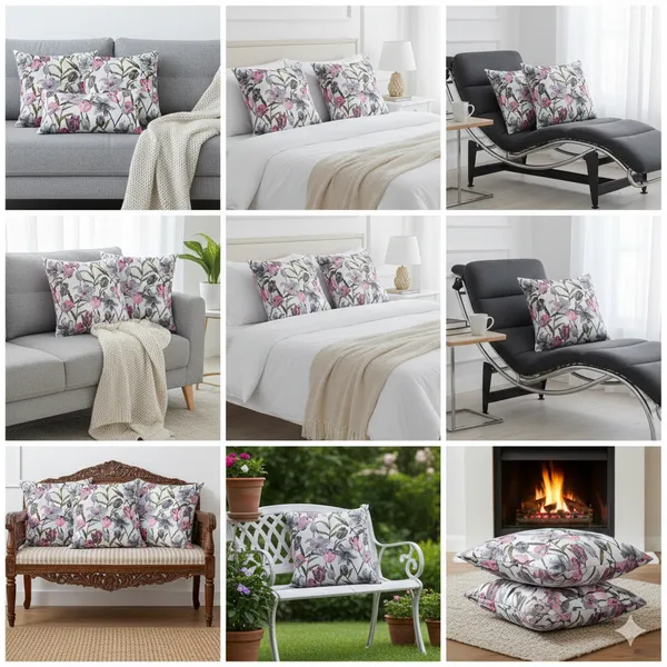 Multicolor_Floral_Cotton_Cushion_Covers_Tulips_&_Lilies_Design,_Reversible_Decorative_Pillow_Covers_With_Hidden_Zip_For_Sofa,_Couch,_Bedroom