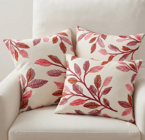 5_pcs,_Wine_Reversible_Cushion_Covers_Heavy_Knitting_Wine_Leaf_Print_Throw_Pillow_Covers_With_Hidden_Zip_|_Latest_Trending_Sofa_Cushion_Cover_For_Living_Room,_Bed_&_Home_Decor