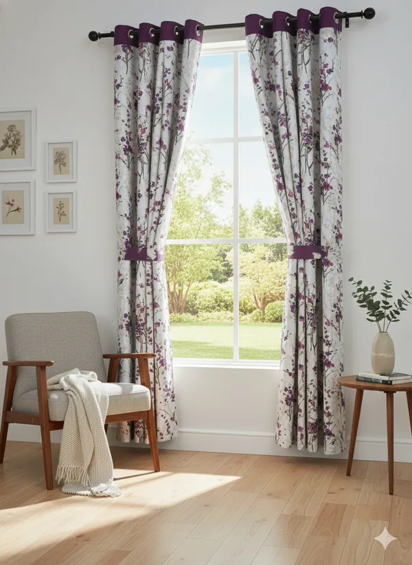 Wine_Twilight_Faux_Silk_Door_Curtains_Luxurious_3D_Floral_Digital_Print