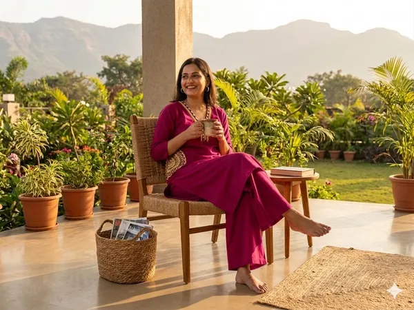 Magenta_Cotton_Kurti_with_Palazzo_Pants_Set_for_Women_|_Ethnic_Printed_Pocket_Design_|_2-Piece_Co-Ord_Set