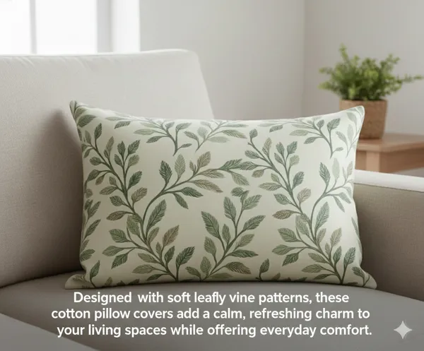 Pack_of_2_Heavy_Knitting_Pillow_Cover_|_12_x_20_Inch_|_Green_Leaf_Vine_Floral_Print_|_Premium_Cotton_Pillow_Covers_for_Bed,_Sofa_&_Diwan