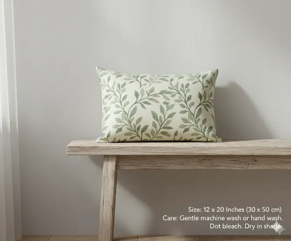 Pack_of_2_Heavy_Knitting_Pillow_Cover_|_12_x_20_Inch_|_Green_Leaf_Vine_Floral_Print_|_Premium_Cotton_Pillow_Covers_for_Bed,_Sofa_&_Diwan
