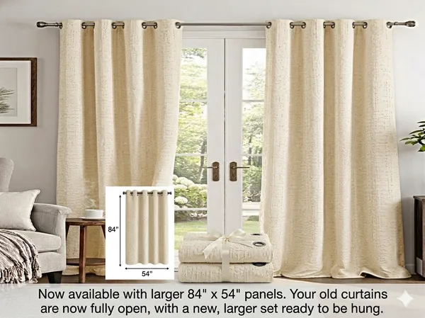 Blackout_Door_Curtain_7_Feet_Long_|_100%_Room_Darkening_Embossed_Texture_Curtain_|_Premium_Cream_|_84_x_54_Inch_|_Eyelet_Curtain_for_Living_Room_&_Bedroom_(Set_of_1)