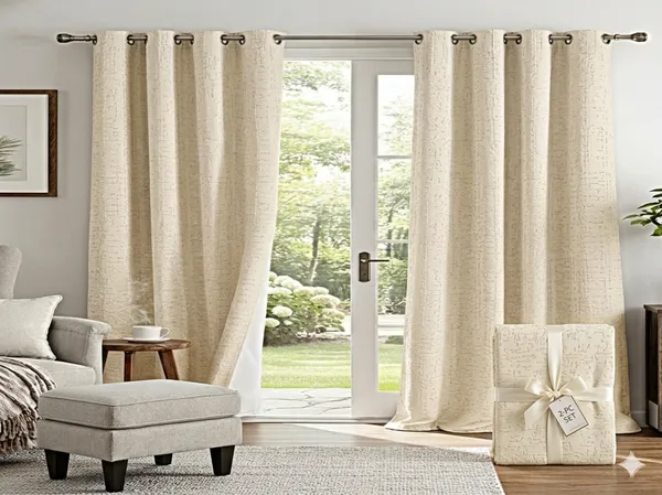 Blackout_Door_Curtain_7_Feet_Long_|_100%_Room_Darkening_Embossed_Texture_Curtain_|_Premium_Cream_|_84_x_54_Inch_|_Eyelet_Curtain_for_Living_Room_&_Bedroom_(Set_of_1)