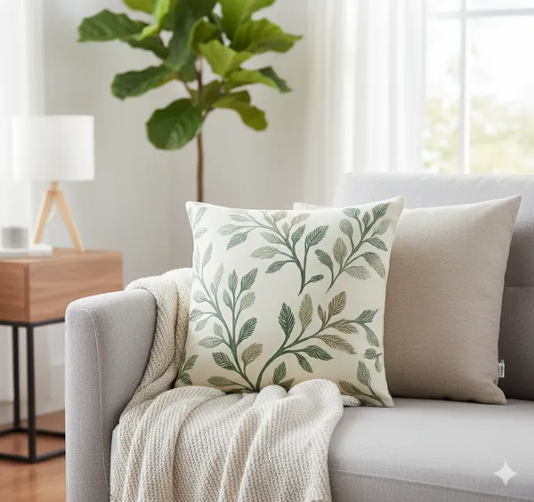 Pack_Of_5_Green_Luxury_Decorative_Leaf_Cushion_Cover_|_Latest_Trending_Soft_Fabric_With_Hidden_Zipper_|_Modern_Sofa,_Bed_&_Living_Room_Throw_Pillow_Covers_For_Stylish_Home_Decor