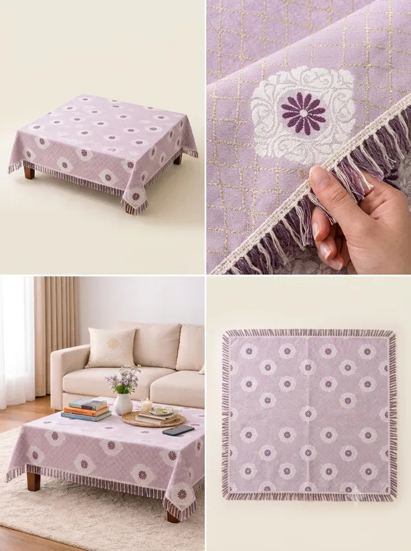 Foil_Print_Table_Cover_46x84_Inch_(3.8_x_7_ft.)_–_Premium_Dining_Table_Cover_with_Border_Lace_|_Cream_&_Off-White_|_Gold_Foil_Print_|_1_Pc_|_Fits_4_&_6_Seater