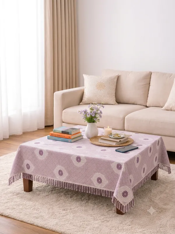 Foil_Print_Table_Cover_46x84_Inch_(3.8_x_7_ft.)_–_Premium_Dining_Table_Cover_with_Border_Lace_|_Cream_&_Off-White_|_Gold_Foil_Print_|_1_Pc_|_Fits_4_&_6_Seater