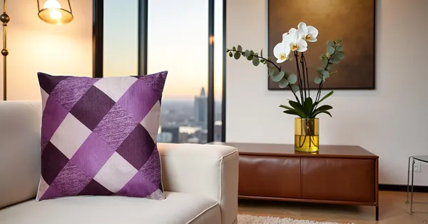 geometric_checkered_pattern,_purple,_lavender,_Cushion_Covers_Decorative_Throw_Pillow_Cases_For_Sofa,_Couch_&_Bed_Premium_With_Hidden_Zip_Closure_For_Living_Room_&_Bedroom_Decor