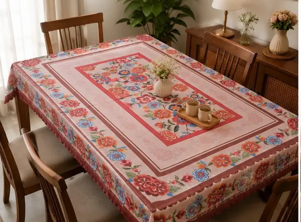 Pack_of_2_Flower_Printed_Fabric_Table_Cover_36x54_Inch_|_Luxurious_Transparent_Tablecloth_for_Center_Table,_Coffee_Table_&_Side_Table_|_Elegant_Floral_Home_Décor