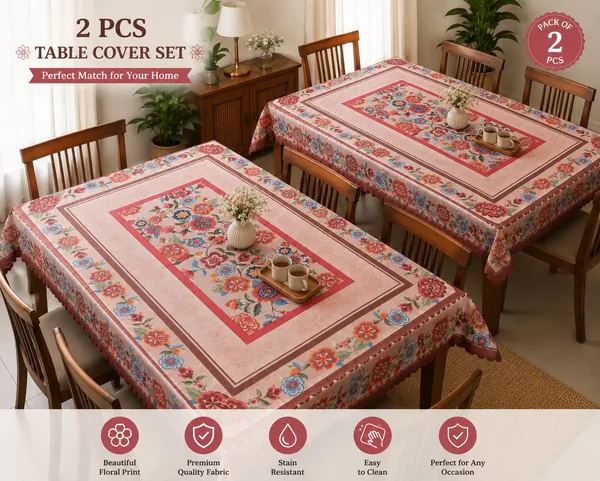 Pack_of_2_Flower_Printed_Fabric_Table_Cover_36x54_Inch_|_Luxurious_Transparent_Tablecloth_for_Center_Table,_Coffee_Table_&_Side_Table_|_Elegant_Floral_Home_Décor